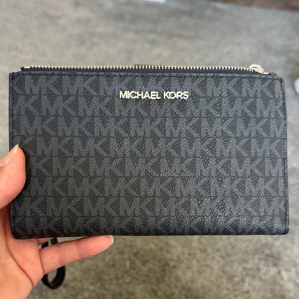 Michael Kors Dark Gray Logo Wallet